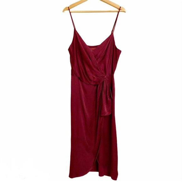 Anthropologie Plum Giverny Midi Slip Dress 10 - Picture 2 of 4